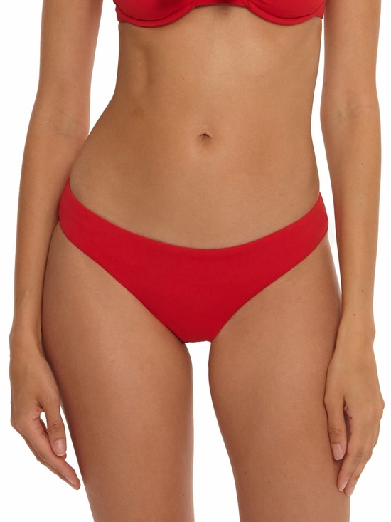 BECCA Other - BECCA Twist & Turns Bikini Bottoms Size L Ruby Red Low Rise NWT